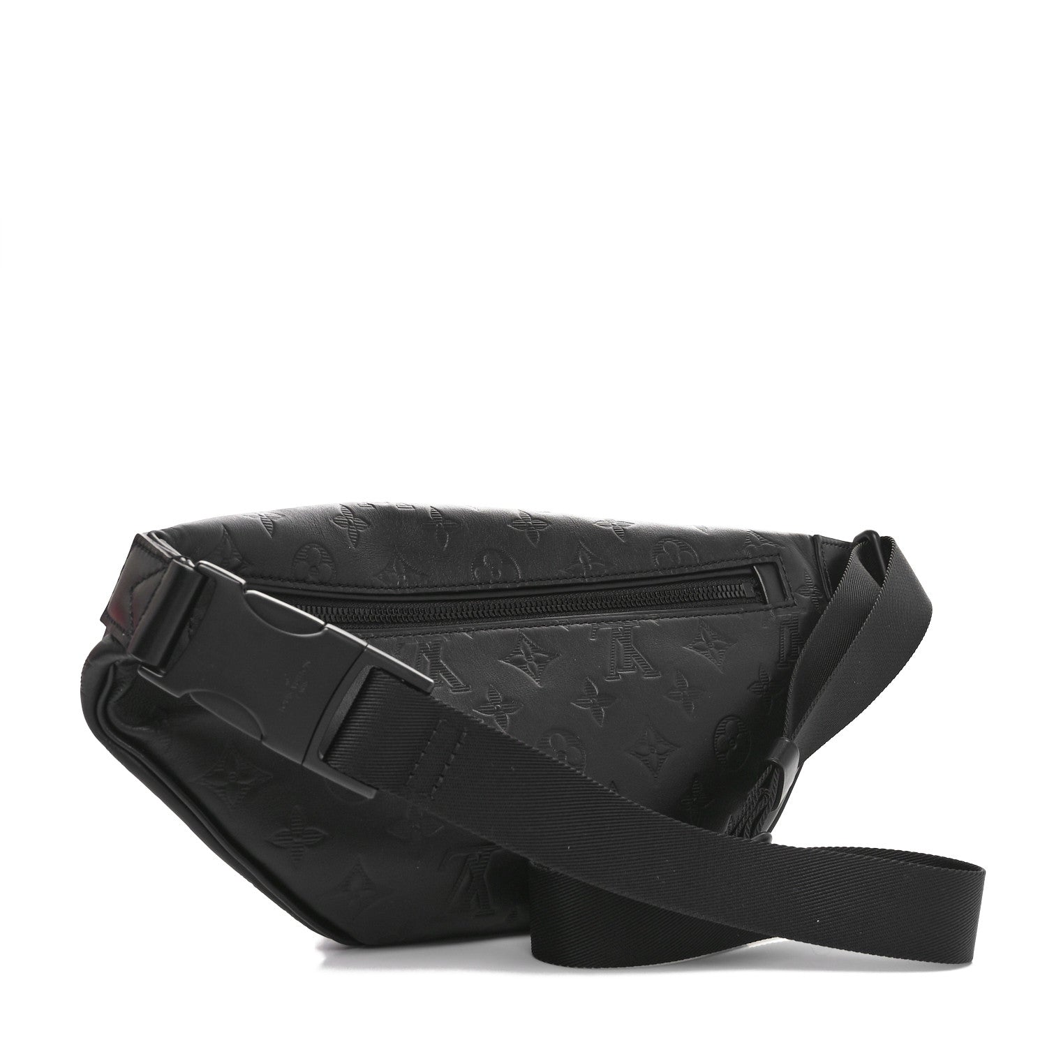 Louis Vuitton Calfskin Monogram Shadow Discovery Bumbag Black 3 of 9