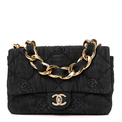 Chanel Denim Quilted Medium Funky Town Flap Black 1 of 12