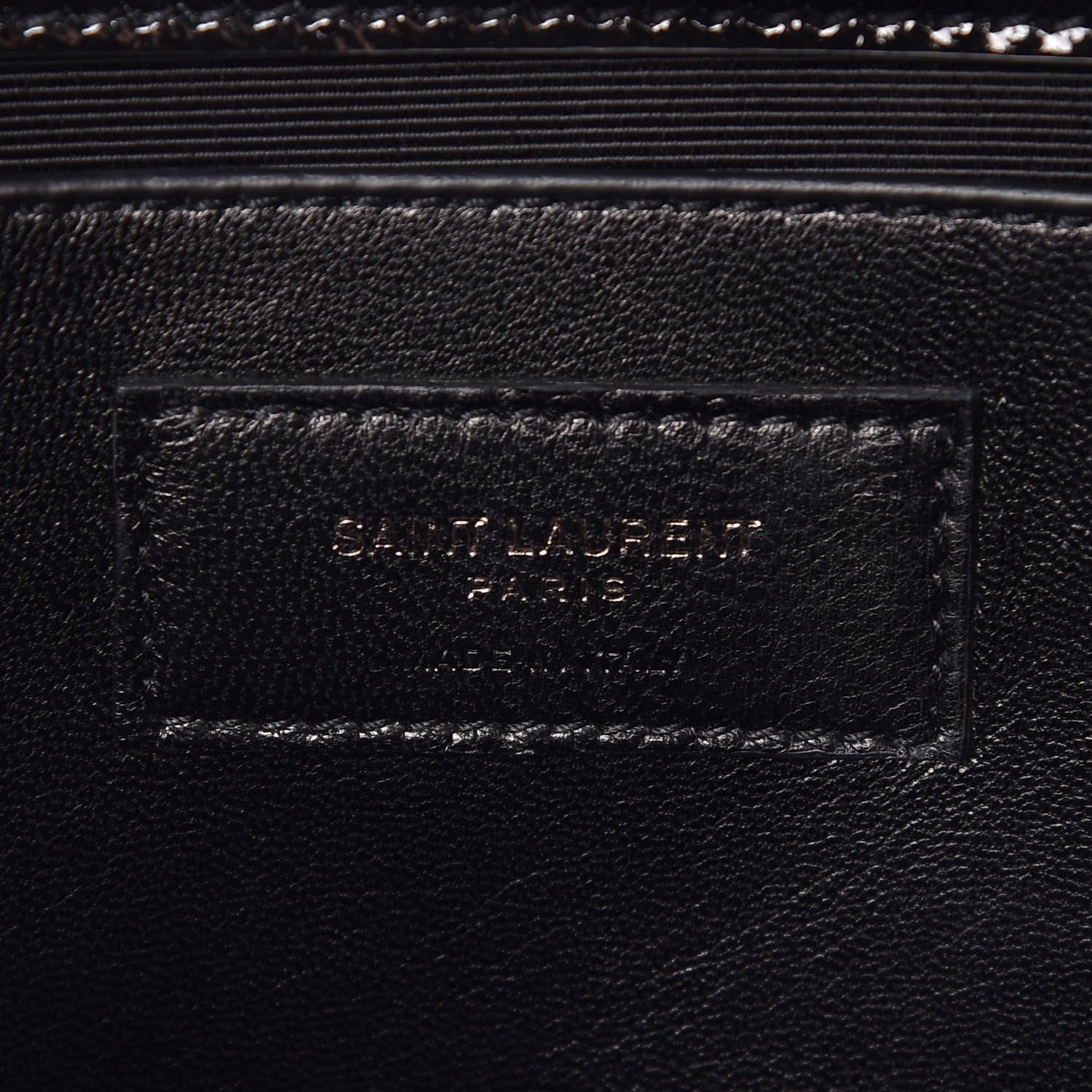 Saint Laurent Textured Patent Medium Classic Monogram Kate Satchel Black 8 of 9