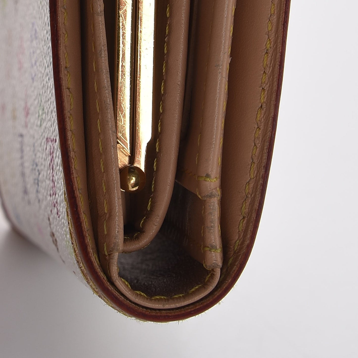 Monogram Multicolor French Purse Wallet White
