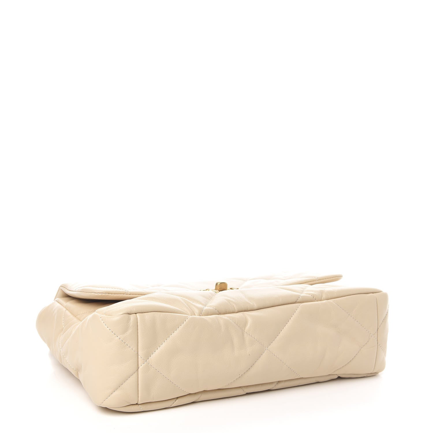 Chanel Goatskin Quilted Large Chanel 19 Flap Beige 4 of 10