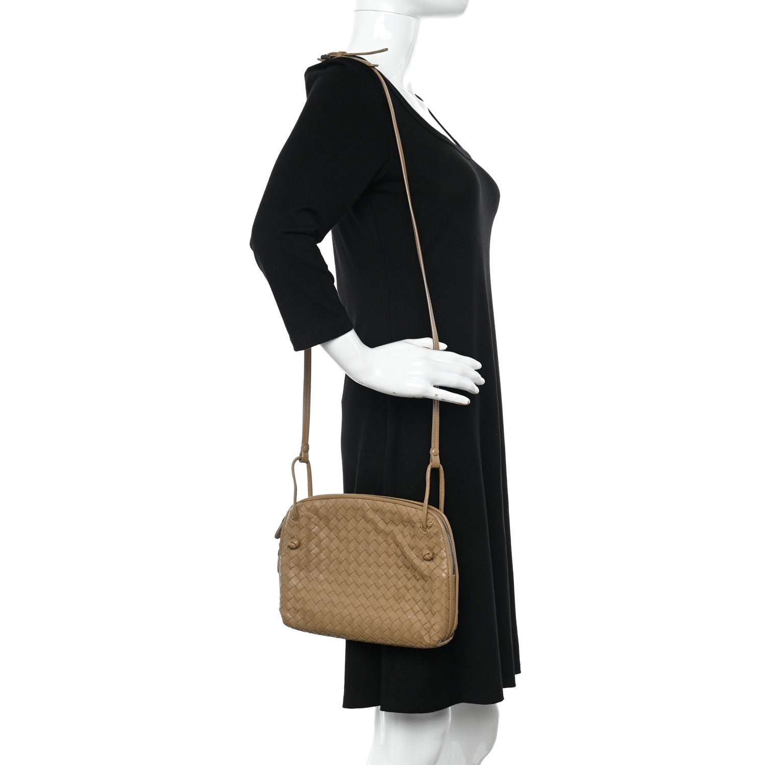 Bottega Veneta Nappa Intrecciato Nodini Crossbody Messenger Camel 2 of 10