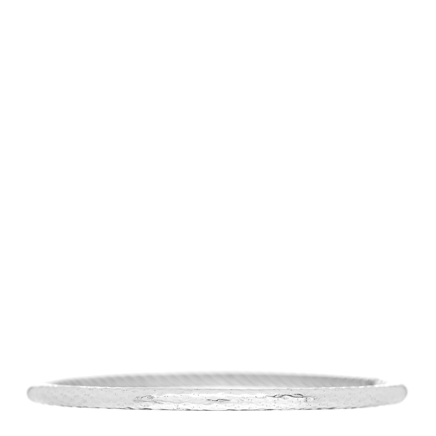 Sterling Silver 4mm Hammered Bangle Bracelet