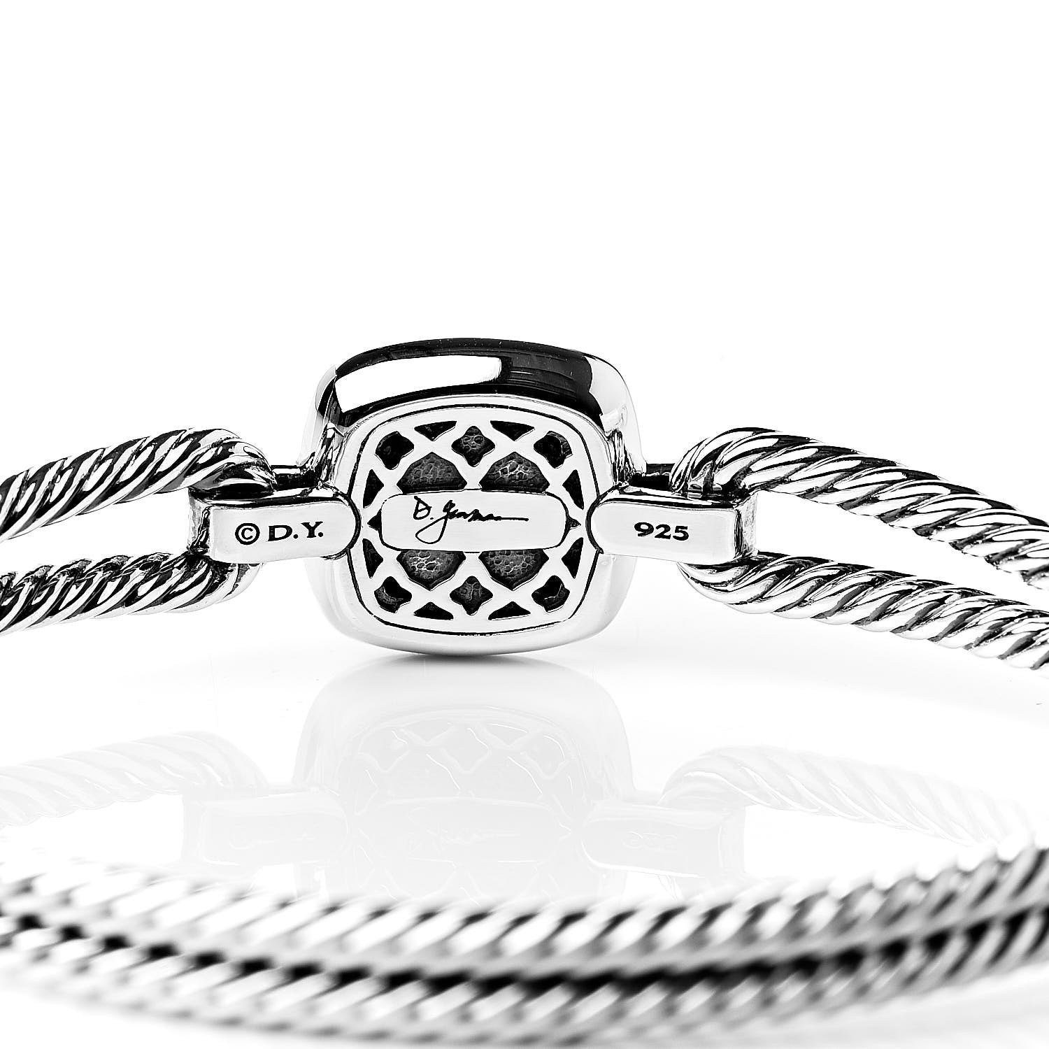 David Yurman Sterling Silver Diamond Albion Cable Bracelet 4 of 5