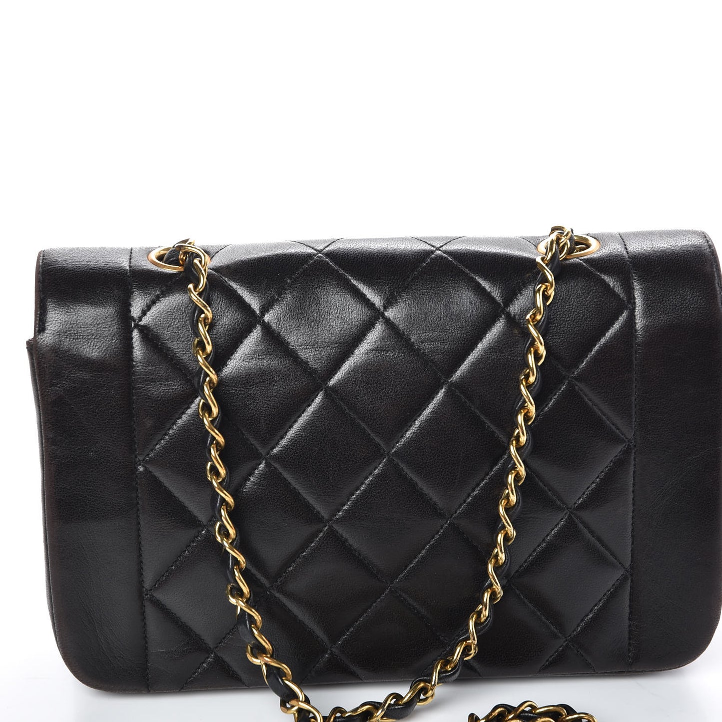 Lambskin Quilted Small Single Flap Black
