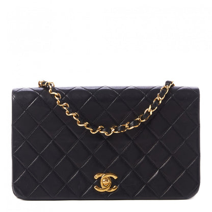 Chanel Lambskin Quilted Small Single Flap Black 1 of 9