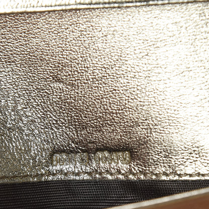 Miu Miu Metallic Nappa Matelasse Wallet Cromo Pirite 7 of 10