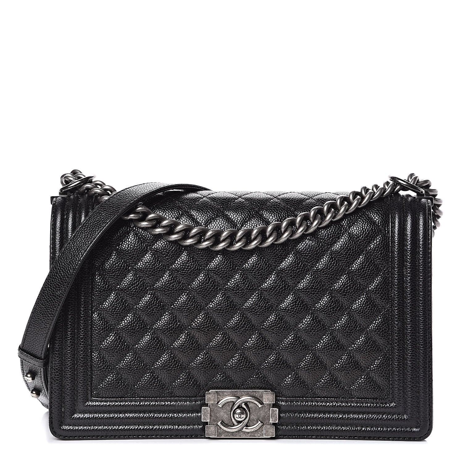 Chanel Caviar Quilted New Medium Boy Flap Black 1 of 13