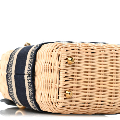 Christian Dior Wicker Oblique Mini Lady Dior Bag Blue 8 of 10