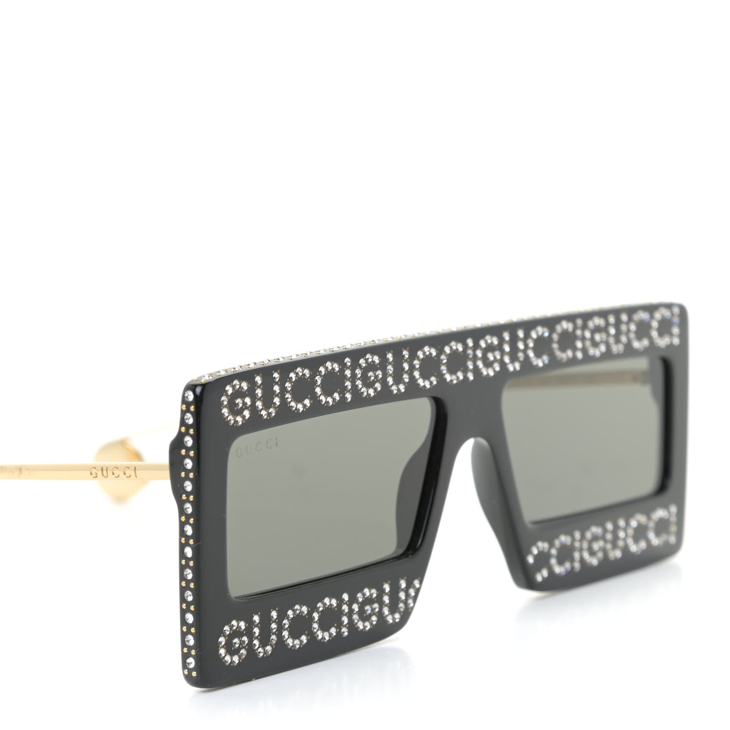 Gucci Acetate Crystal Mask-Frame Sunglasses GG0431S Black 8 of 8