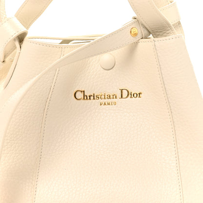 Christian Dior Calfskin Medium Signature Bucket Bag Latte 7 of 10