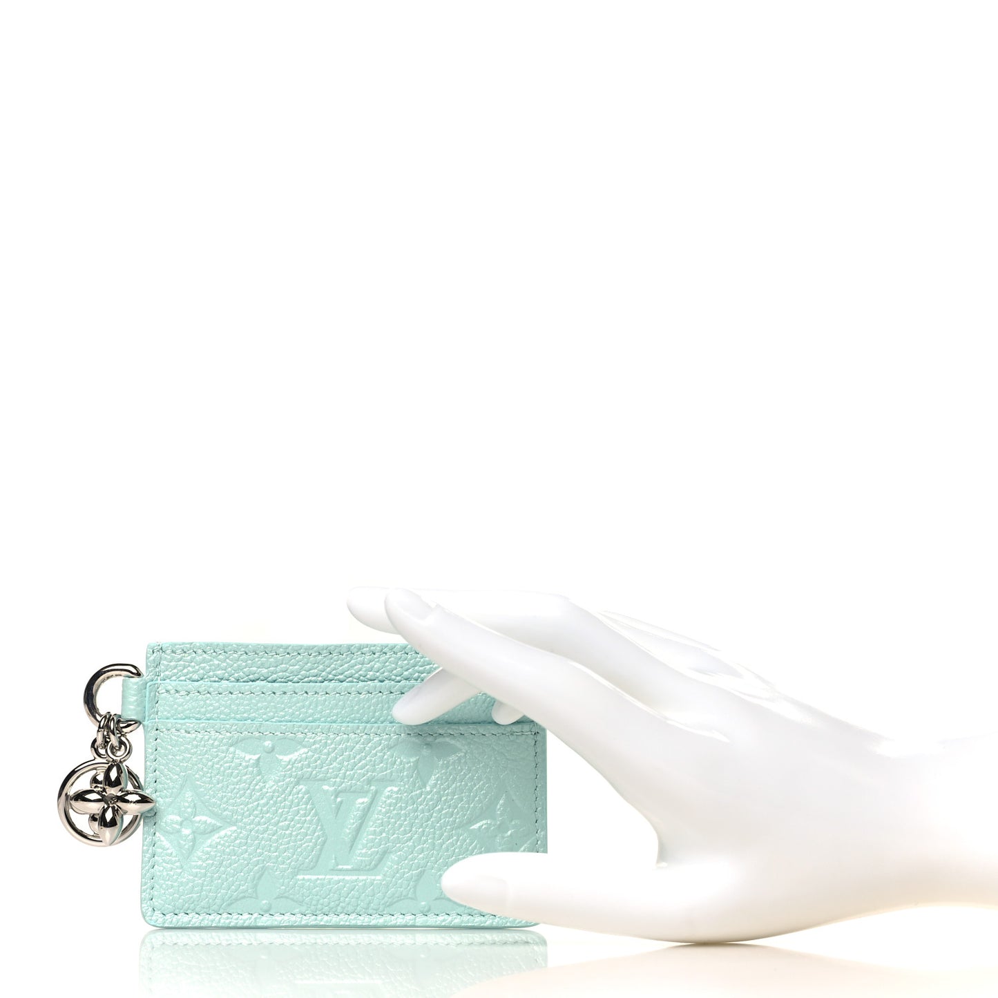 Empreinte Monogram LV Charms Card Holder Pearly Lagoon Turquoise