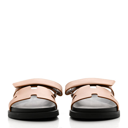 Hermes Calfskin Womens Chypre Sandals 39 Naturel 2 of 9