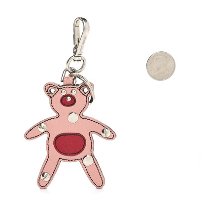 Prada Metal Saffiano Bear Bag Charm Multicolor 2 of 3