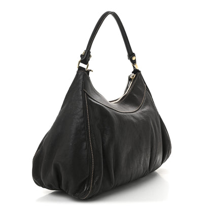 Gucci Calfskin Large D Gold Ring Hobo Chocolate 3 of 10