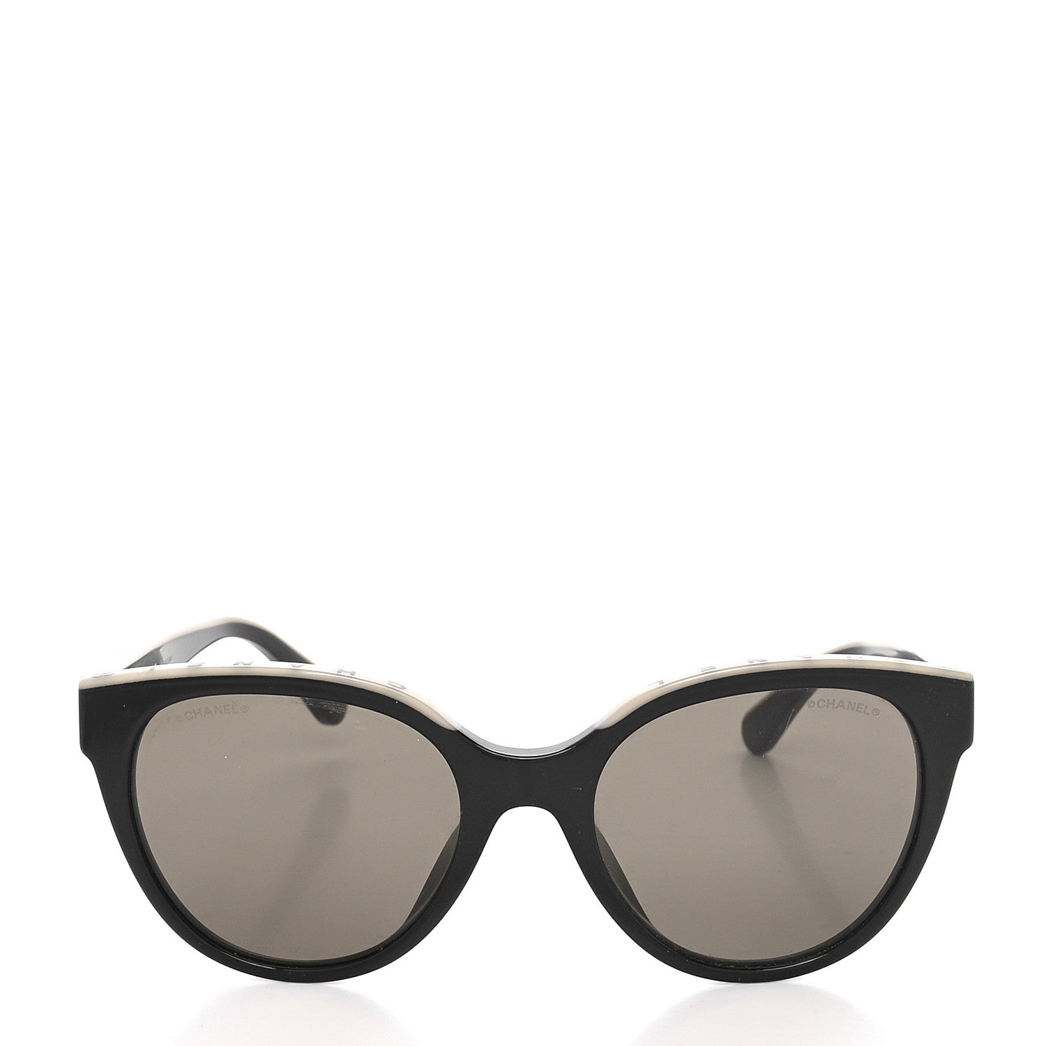 Chanel Acetate CC Butterfly Sunglasses 5414-A Black Beige 2 of 7