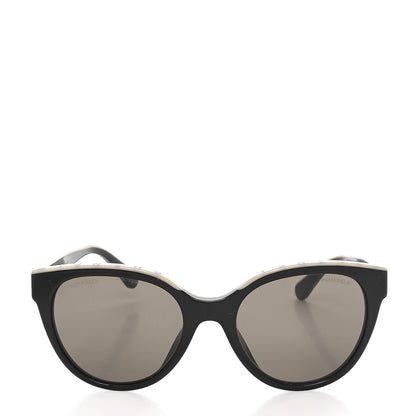Chanel Acetate CC Butterfly Sunglasses 5414-A Black Beige 2 of 7