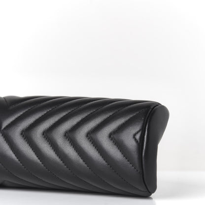 Chanel Lambskin Chevron Quilted Timeless Clutch Black 6 of 9
