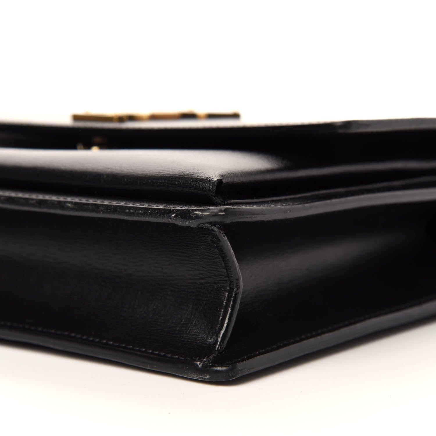 Saint Laurent Smooth Calfskin Medium Monogram Sunset Satchel Black 8 of 12
