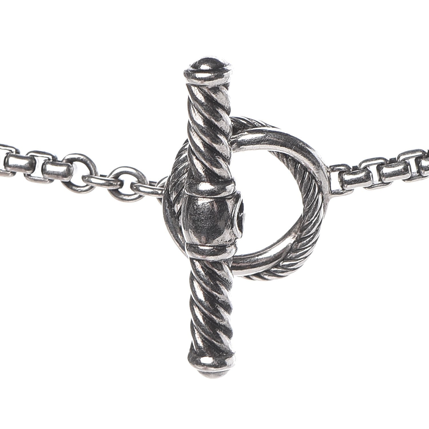 David Yurman Sterling Silver Pearl Infinity Station Chain Necklace 4 of 5