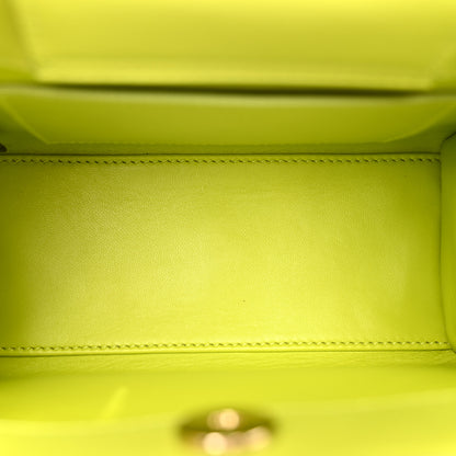 Gucci Calfskin Enamel Mini Diana Tote Bag Bright Green 5 of 12