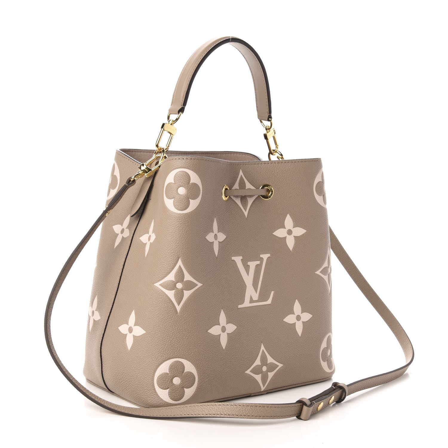 Louis Vuitton Empreinte Monogram Giant Neonoe MM Tourterelle Creme 5 of 14