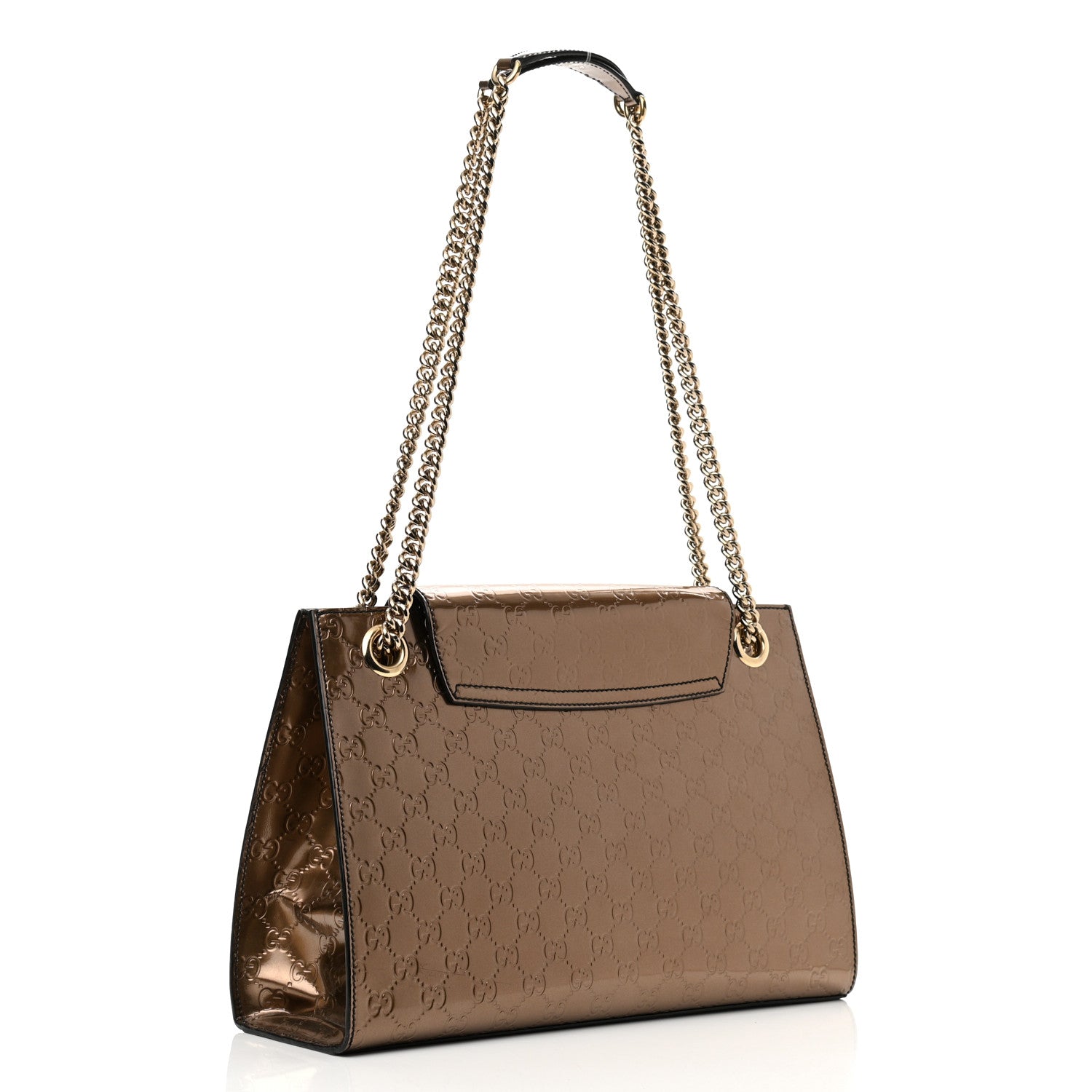 Gucci Shine Guccissima Large Emily Chain Shoulder Bag Acero 3 of 10