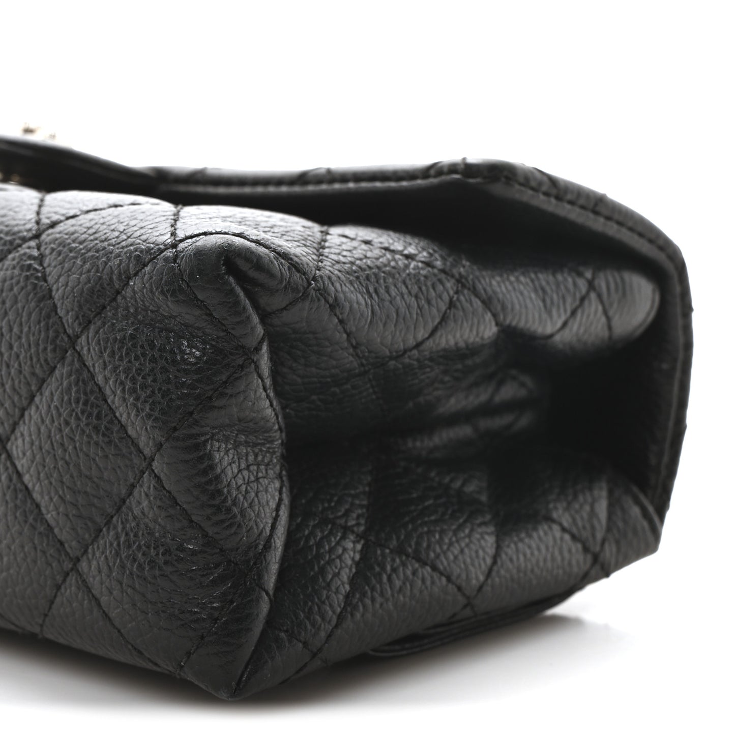 Grained Calfskin Quilted 2.55 Reissue Flap Belt Bag Clutch Black