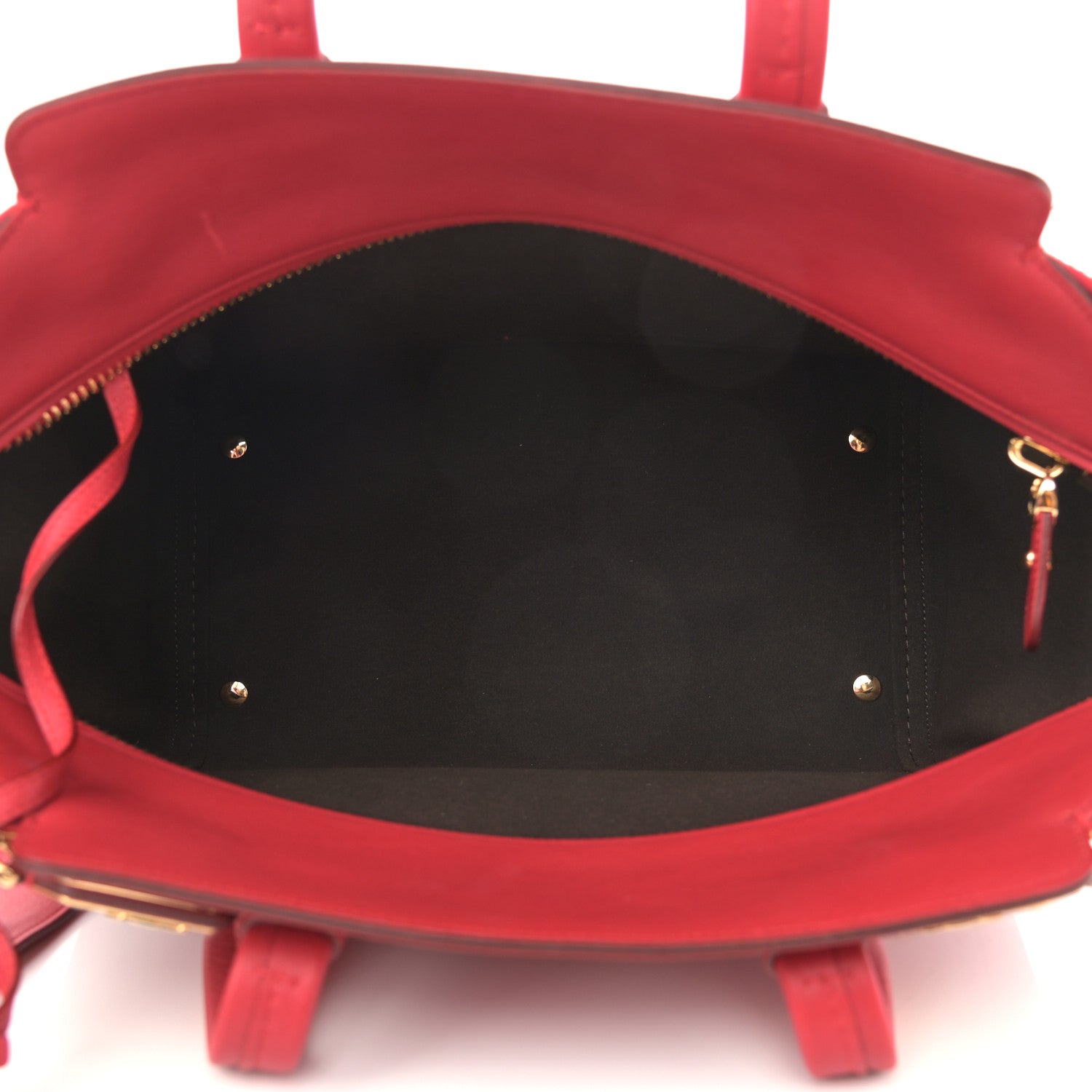 Salvatore Ferragamo Calfskin Small Verve Double Zip Tote Rosso 6 of 11