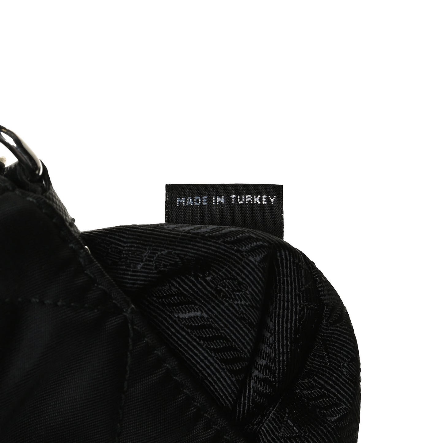 Nylon Tessuto Impuntu Quilted Crossbody Bag Black