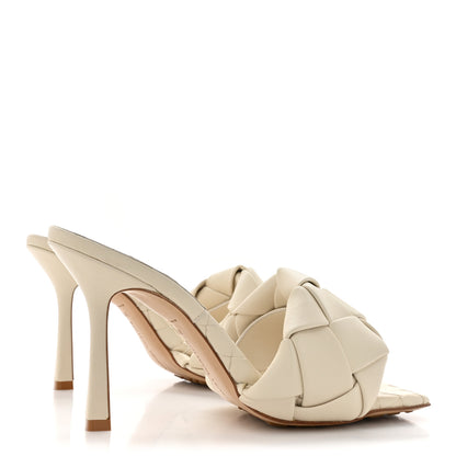 Bottega Veneta Nappa Maxi Intrecciato Lido Mule Sandals 37.5 Wax 4 of 8