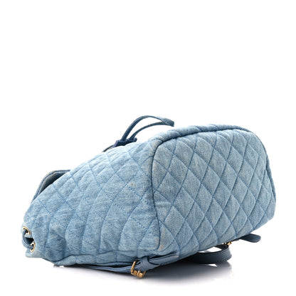 Chanel Washed Denim Quilted Small Urban Spirit Backpack Light Blue 4 of 11