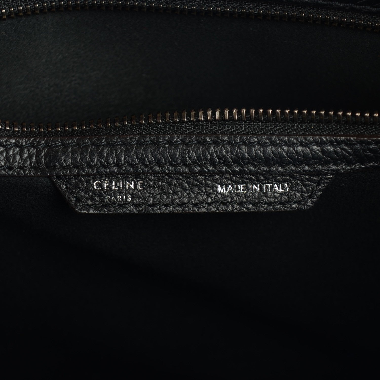 Celine Drummed Calfskin Mini Luggage Black 6 of 9