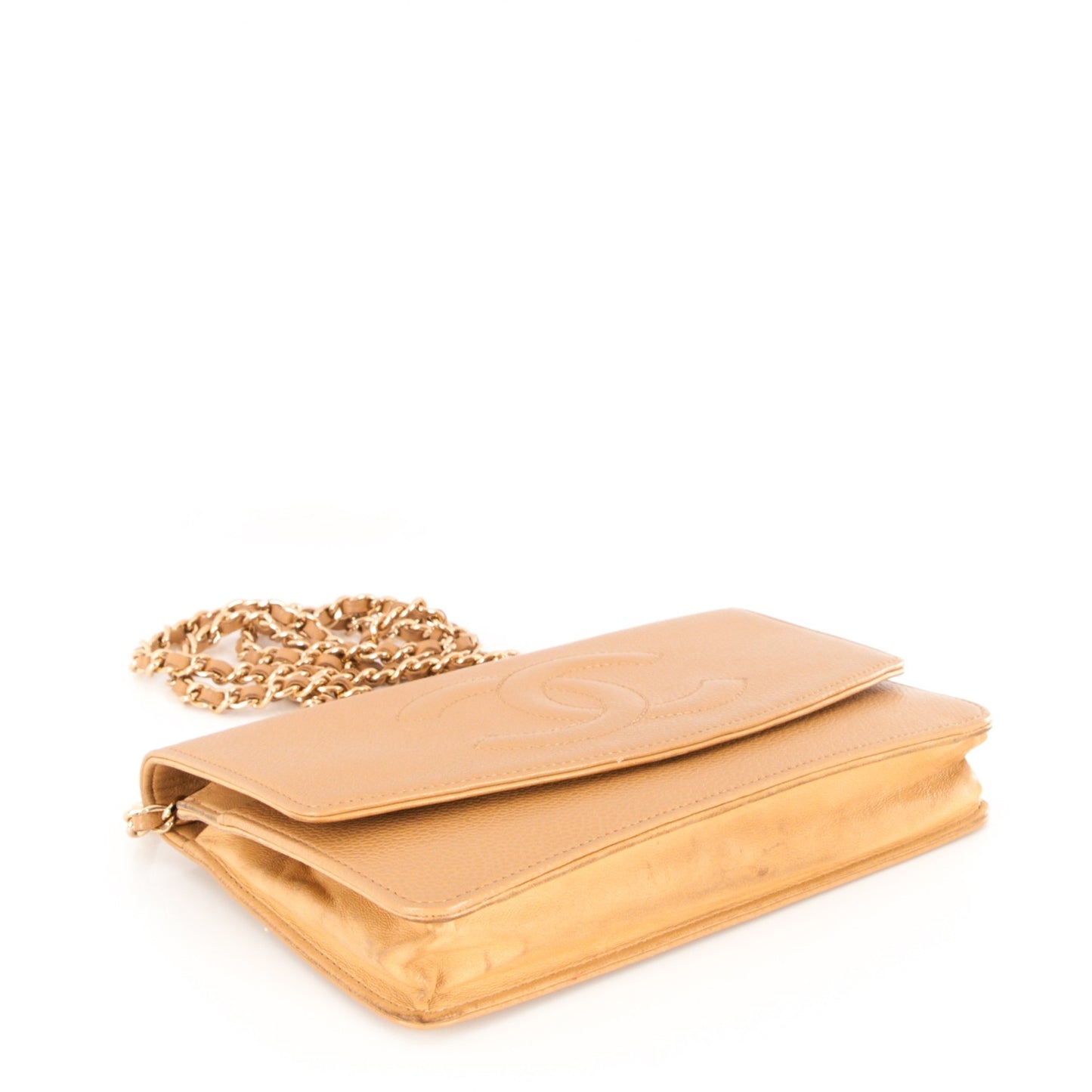 Caviar Timeless CC Wallet On Chain WOC Beige