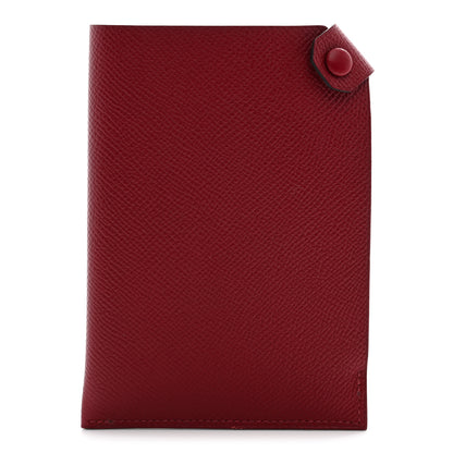 Hermes Epsom Tarmac PM Passport Holder Rouge Grenat 1 of 7