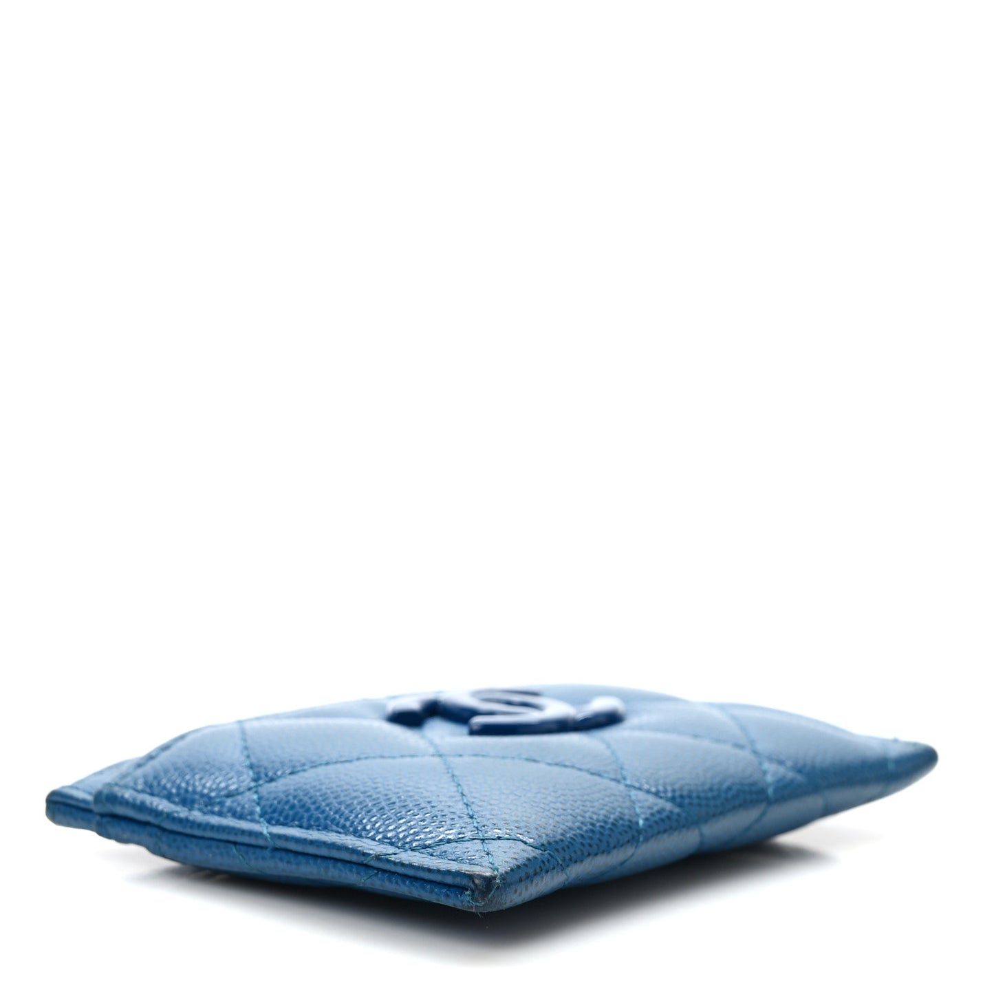 Caviar Quilted My Everything Card Holder Blue