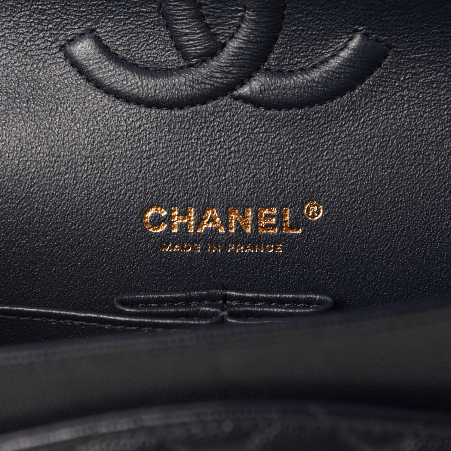 Chanel Caviar Quilted Medium Double Flap Navy 8 of 10