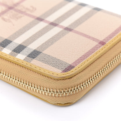 Burberry Haymarket Check Large Ziggy Zip Around Wallet Yellow 8 of 11