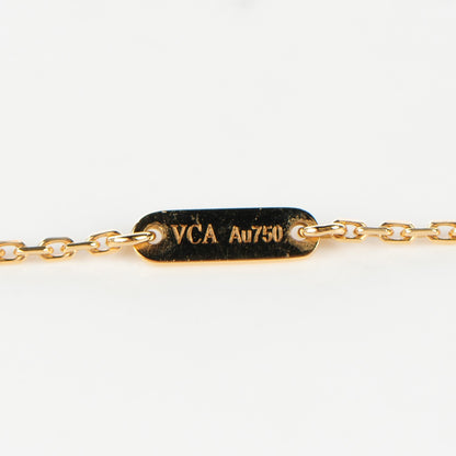 Van Cleef & Arpels 18K Yellow Gold Mother of Pearl Sweet Alhambra Pendant Necklace 3 of 6