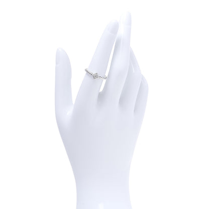 David Yurman Sterling Silver Diamond Quatrefoil Ring 54 7 2 of 5