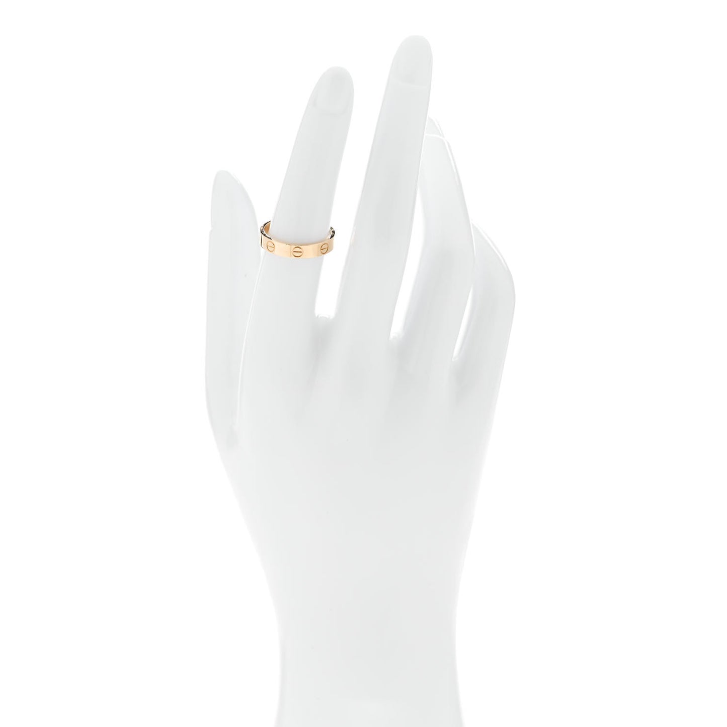 18K Yellow Gold 3.5mm LOVE Wedding Band Ring 53 6.5