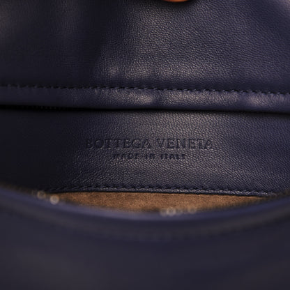 Bottega Veneta Nappa Intrecciato Turnlock Clutch Atlantic 8 of 9