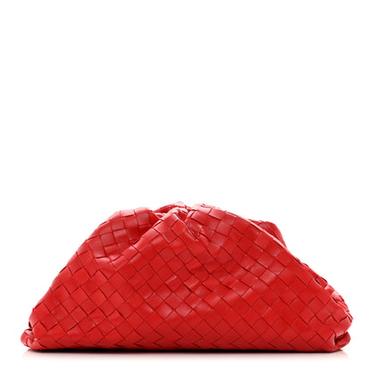 Bottega Veneta Nappa Maxi Intrecciato The Pouch Oversized Clutch Bright Red 1 of 8