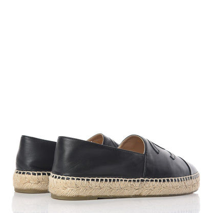 Chanel Lambskin CC Espadrilles 38 Black 4 of 9