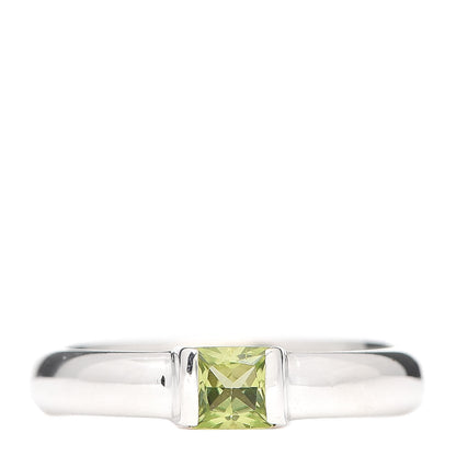 Tiffany Sterling Silver Peridot Stacking Ring 53 6.5 1 of 5