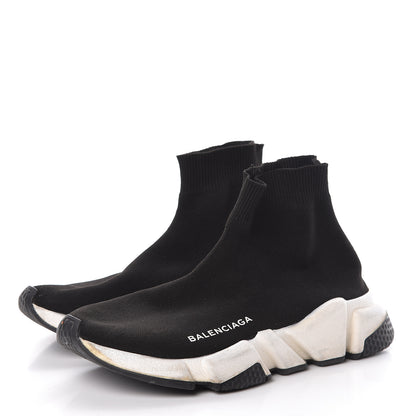 Balenciaga Neoprene Knit Womens Speed Sneakers 36 Black White 3 of 18