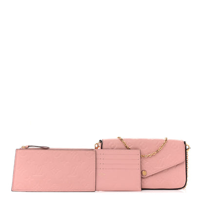 Louis Vuitton Empreinte Pochette Felicie Chain Wallet Rose Poudre 3 of 18