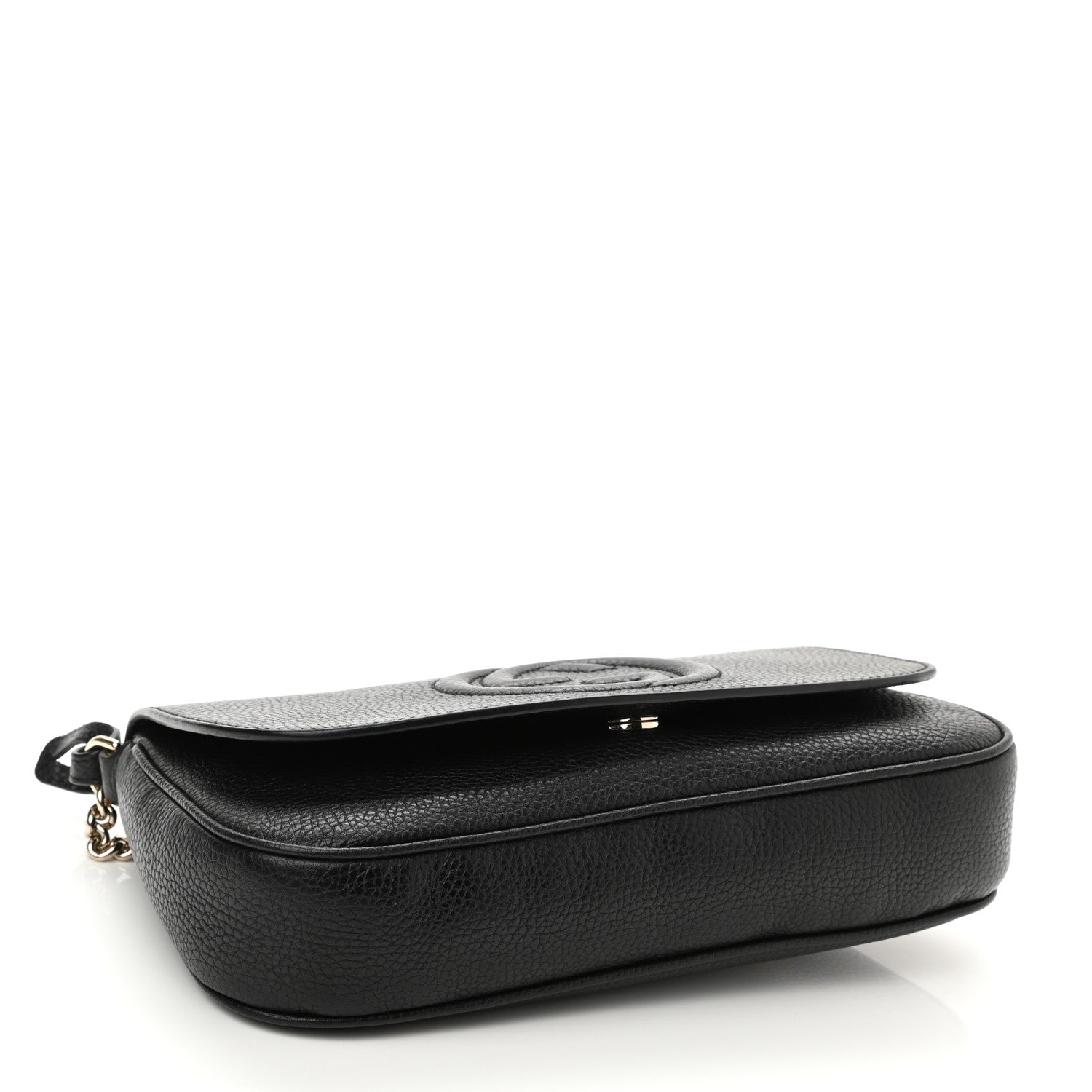 Gucci Pebbled Calfskin Medium Soho Flap Crossbody Black 4 of 8
