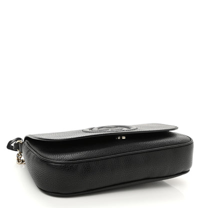 Gucci Pebbled Calfskin Medium Soho Flap Crossbody Black 4 of 8