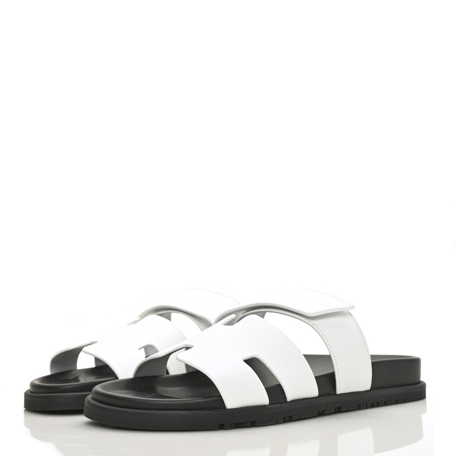 Hermes Epsom Womens Chypre Sandals 40 White 3 of 9